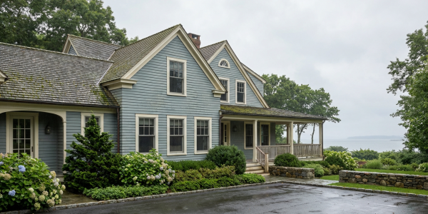 Coastal home exterior in Fairfield County showing conditions linked to faster paint failure